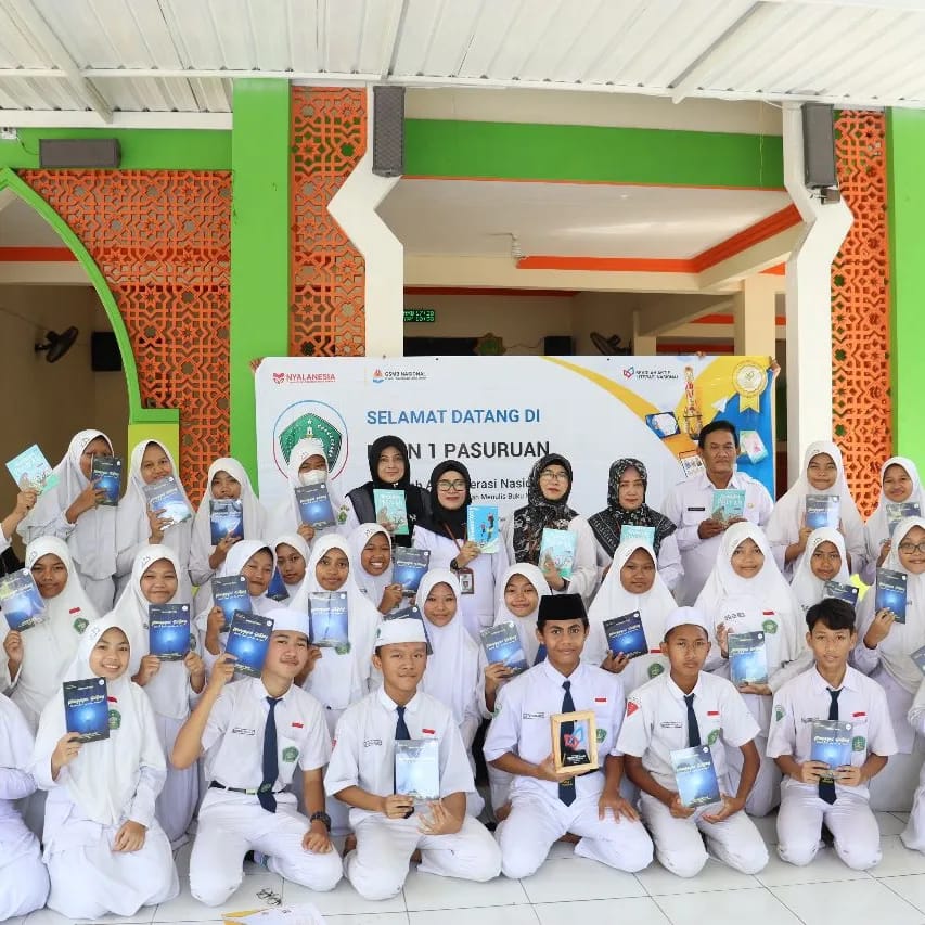 Nyalanesia Nobatkan MTsN 1 Pasuruan Sebagai Sekolah Aktif Literasi Nasional