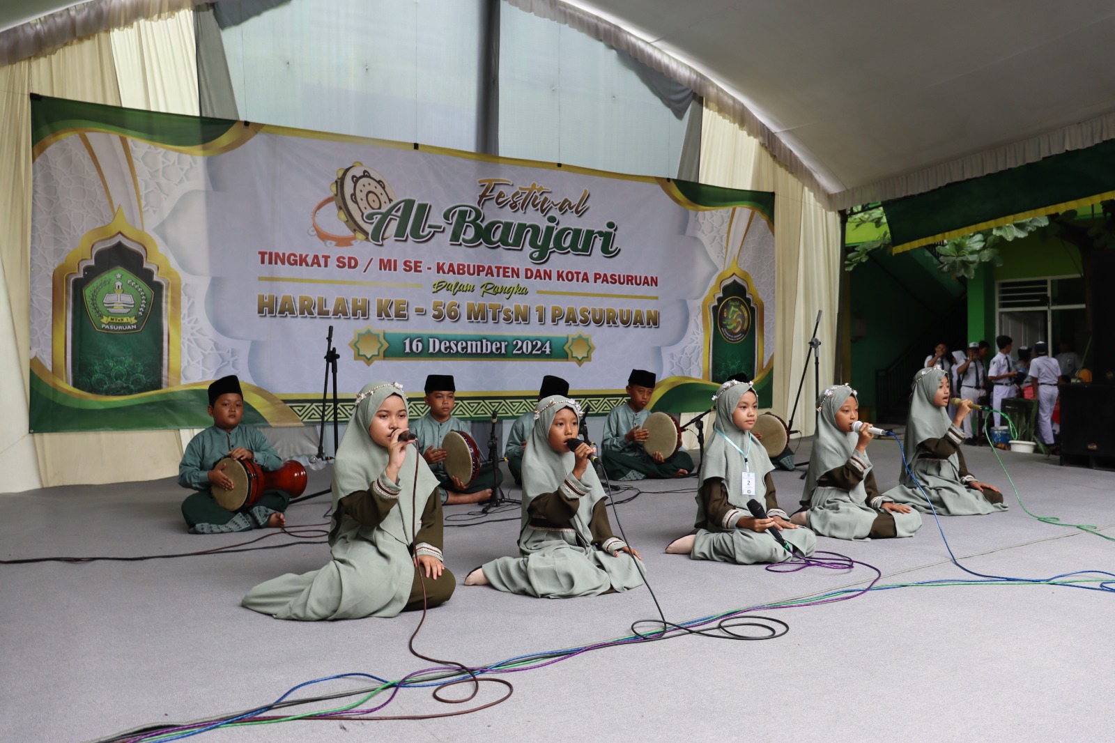 Festival Al  Banjari dan Lomba Kaligrafi Kontemporer Warnai Peringatan  Harlah ke -56 MTsN 1 Pasuruan