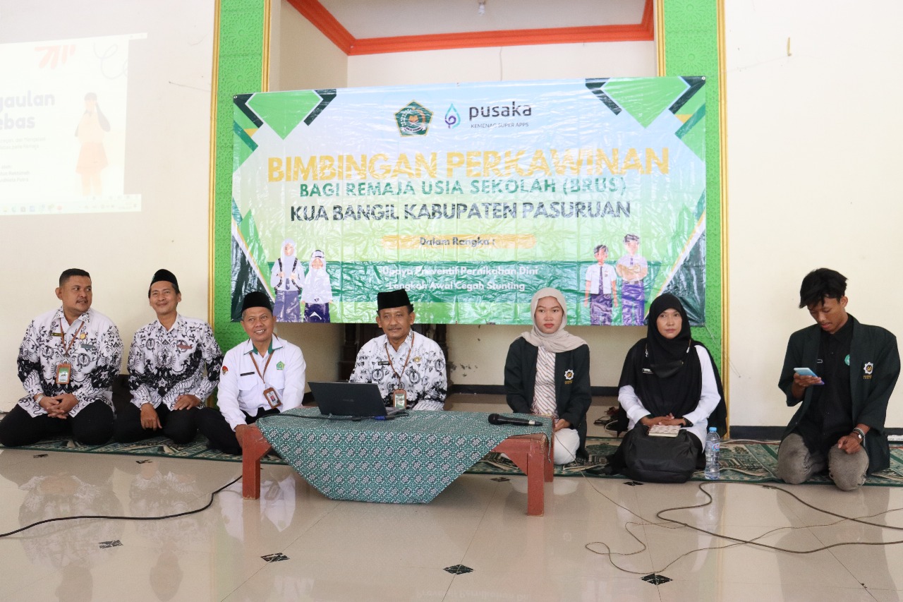 Cegah Pernikahan Dini, MTsN 1 Pasuruan Gandeng KUA Bangil Gelar Bimbingan Remaja