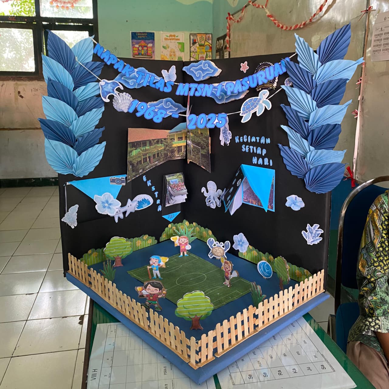 Semarak Harlah ke-57 MTsN 1 Pasuruan: Puluhan Mading 3D Kreatif Hiasi Madrasah