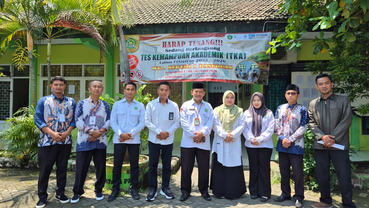 Pantau Mutu Akademik, Kanwil Kemenag Jatim Gelar Monev TKA di MTsN 1 Pasuruan
