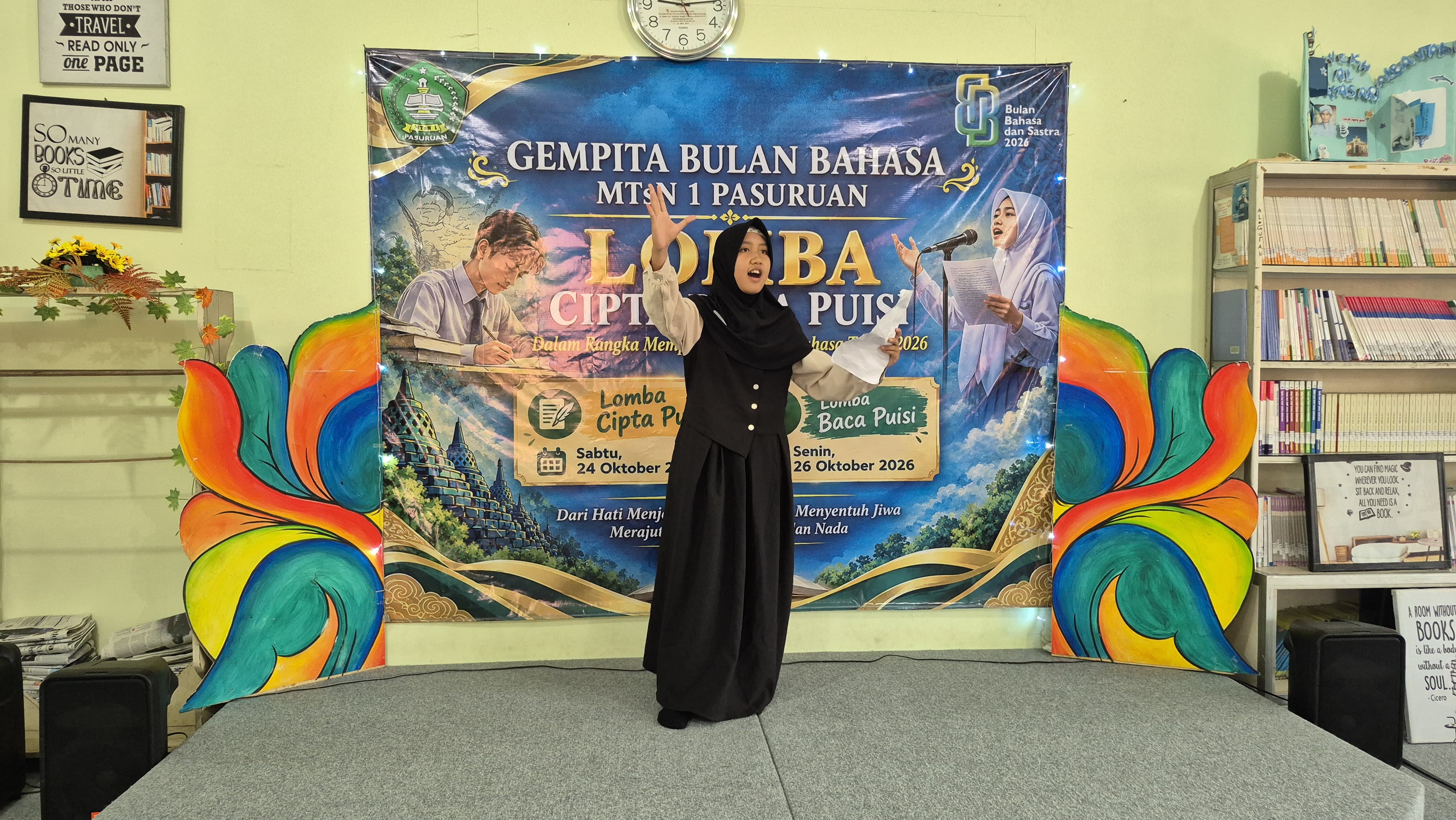 Peringati Bulan Bahasa 2026, MTsN 1 Pasuruan Gelar Lomba Cipta Baca Puisi Bertema Santri Hebat Indonesia Kuat