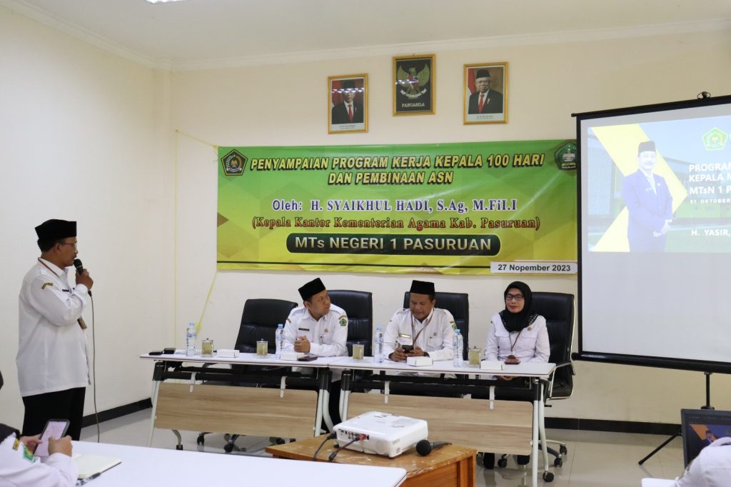 Penyampaian Program Kerja 100 Hari Kepala Madrasah, Kamad Sampaikan Tiga program prioritas