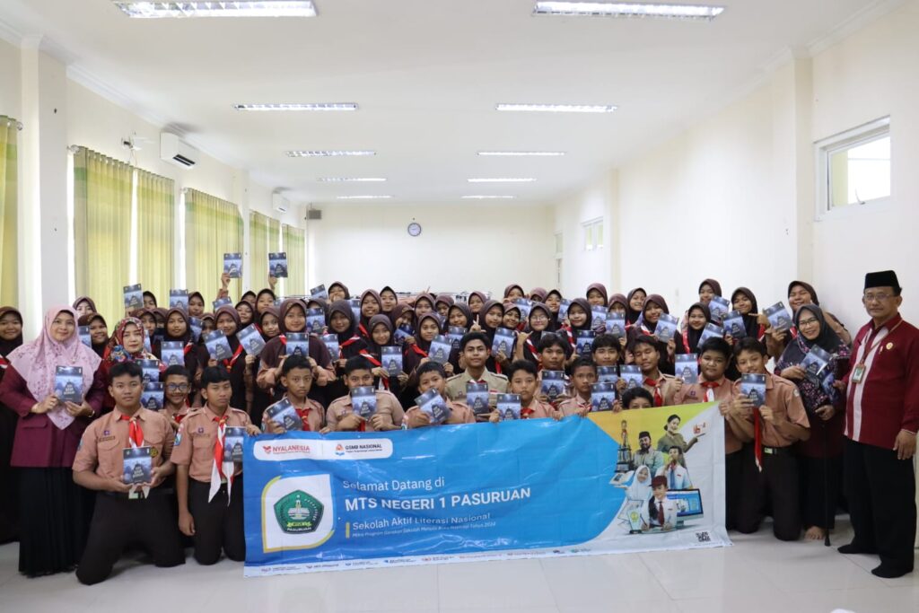 Tim Literasi MTsN 1 Pasuruan Launching Buku Mimpi Bukan Bayangan,Hasil Program GSMB Tahun 2024